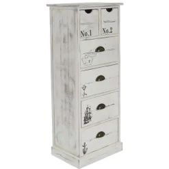 Wohnen 40x104x30 Hochkommode mit maritimen Motiven - Maggiore