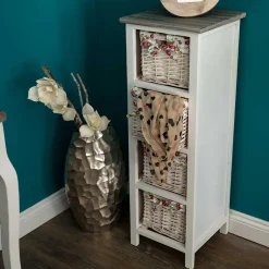 31x89x31 Hochkommode mit vier Körben - Galiferia^Wohnen Outlet