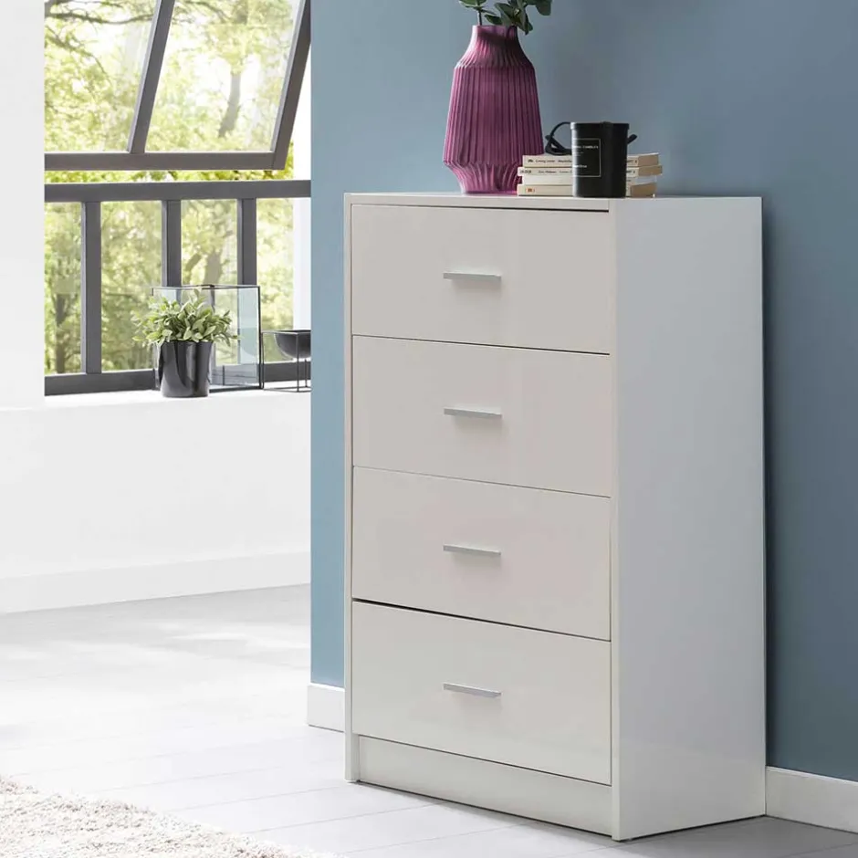 Wohnen 60x90x30 Hochkommode mit vier Schubladen - Hank