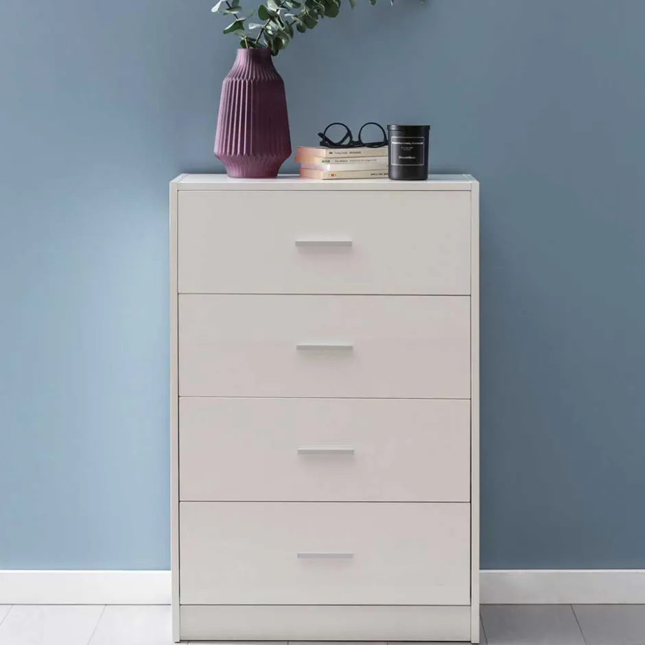 Wohnen 60x90x30 Hochkommode mit vier Schubladen - Hank