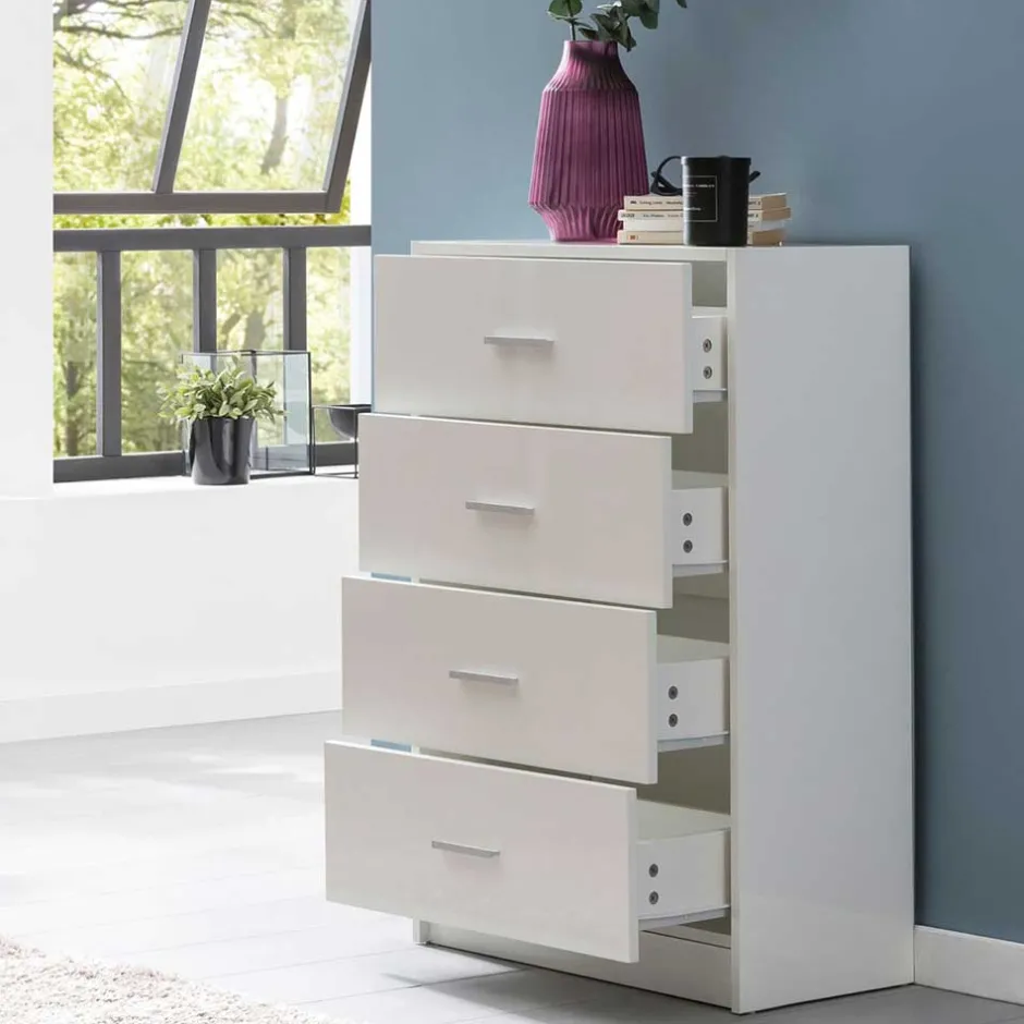 Wohnen 60x90x30 Hochkommode mit vier Schubladen - Hank