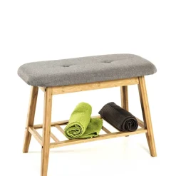 Wohnen 60x44x30 Hocker Bank aus Bambus - Iwarni