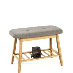 Wohnen 60x44x30 Hocker Bank aus Bambus - Iwarni