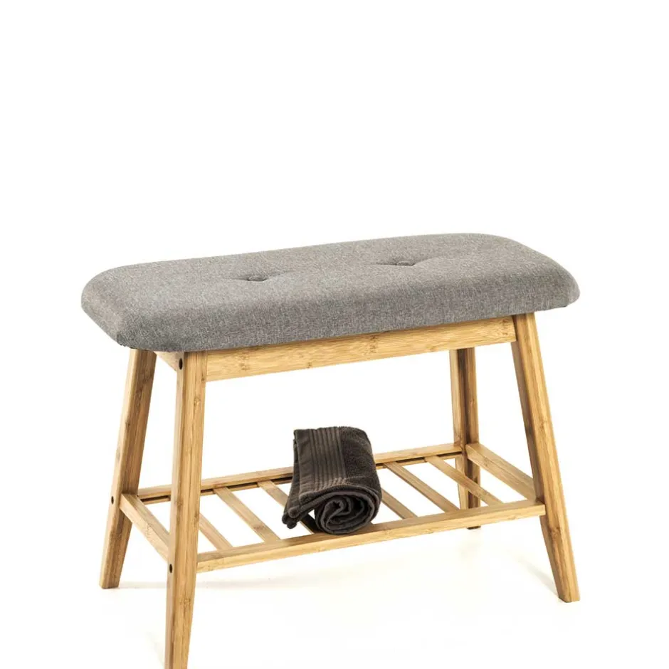 Wohnen 60x44x30 Hocker Bank aus Bambus - Iwarni