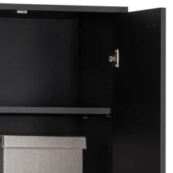 Wohnen 60x186x33 Hoher Schuhschrank mit 4 Türen & Fach - Anderian