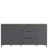 Wohnen 192x98x40 Hohes Sideboard in Dunkelgrau - Lurys