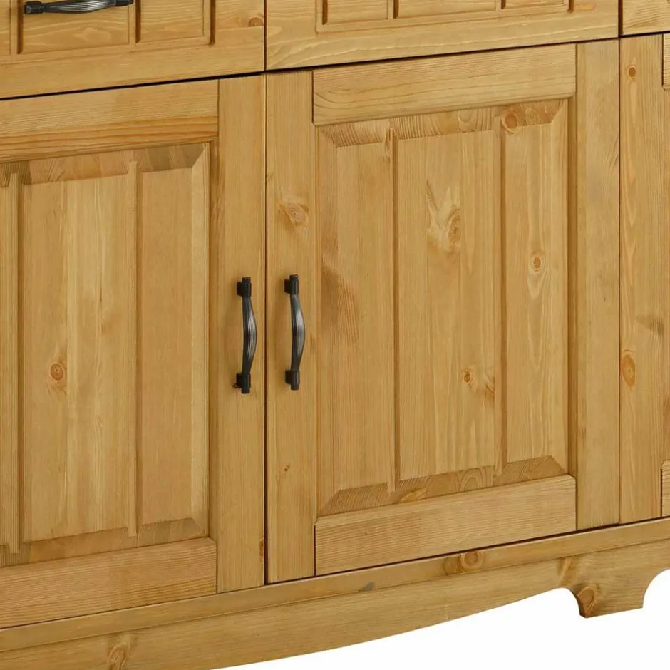 194x89x37 Holz Sideboard aus Kiefer Natur - Vanpos^Wohnen Outlet