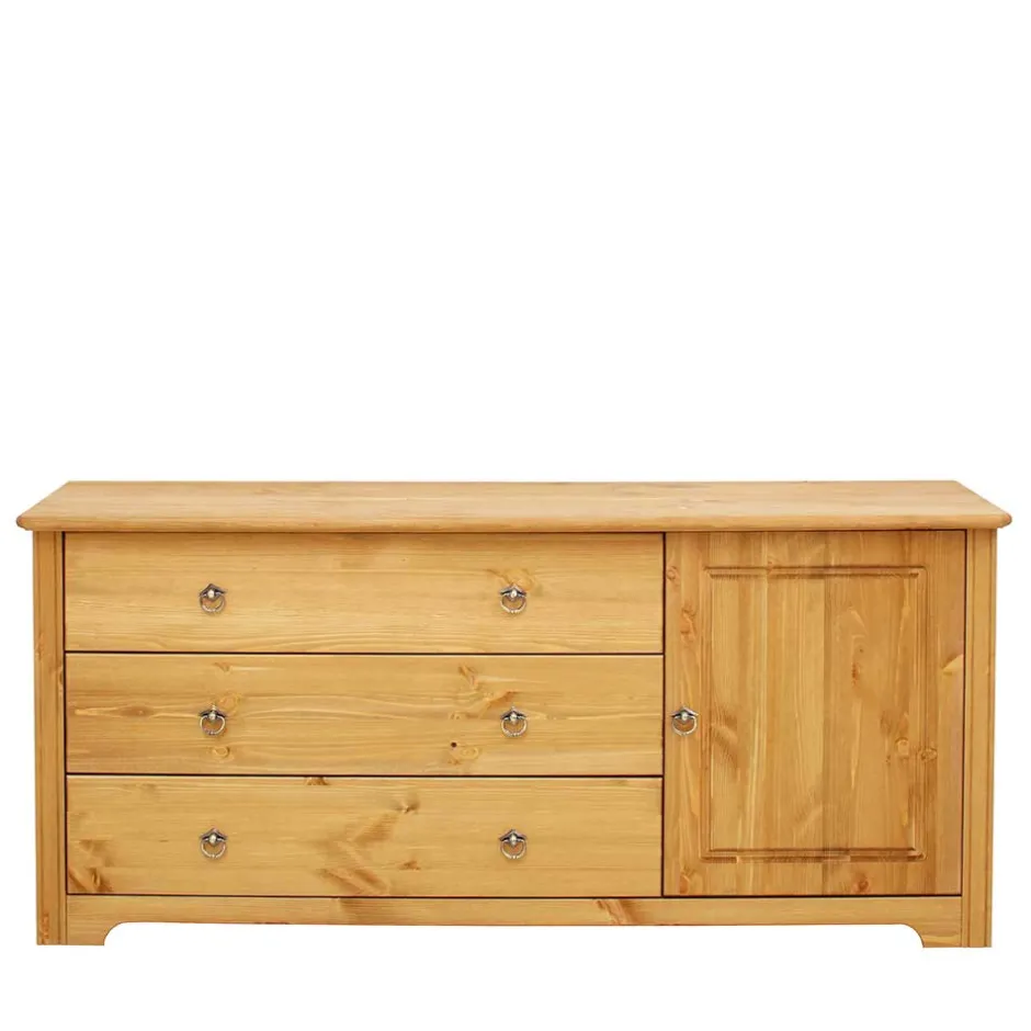 152x68x38 Holzkommode mit 3 breiten Schubladen - Imressa^Wohnen Hot