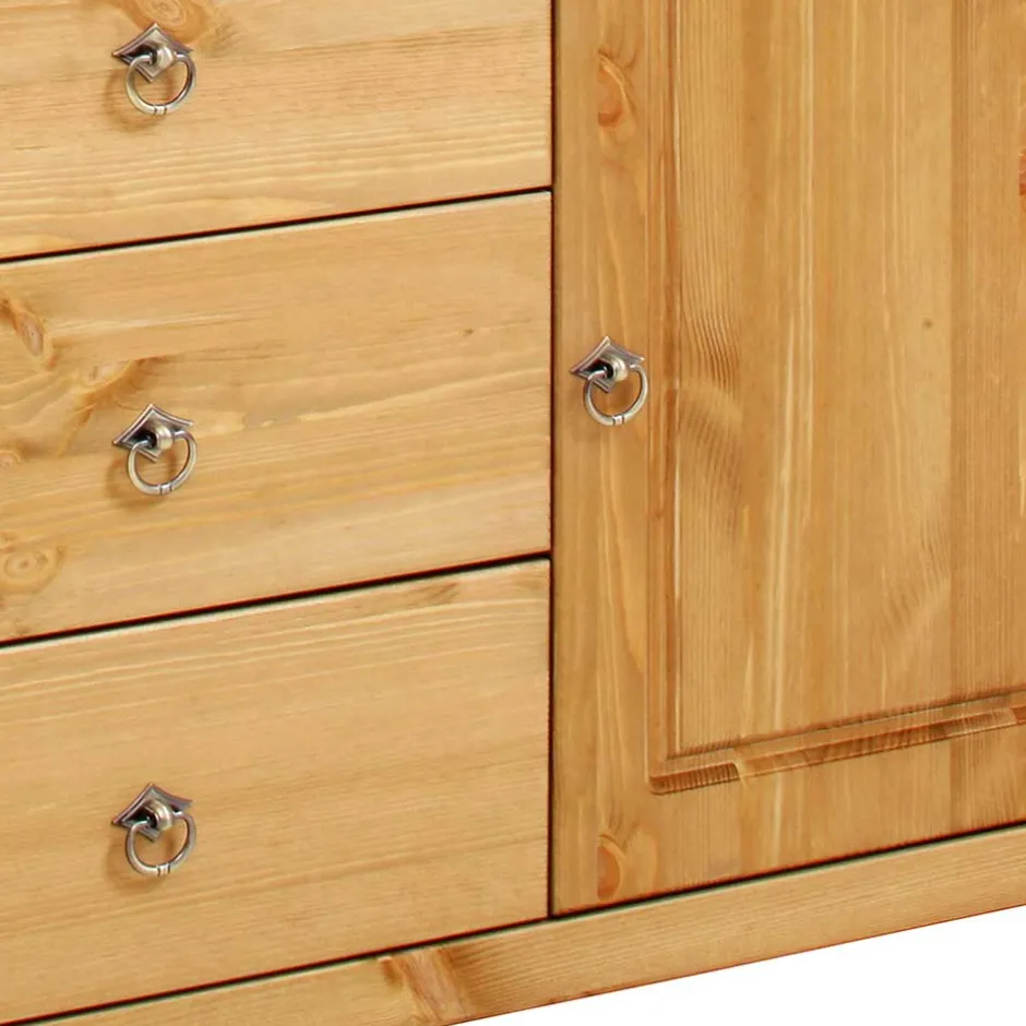 152x68x38 Holzkommode mit 3 breiten Schubladen - Imressa^Wohnen Hot