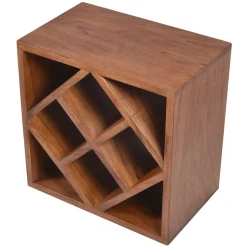 40x40x25 Holzregal für Wein aus Akazie Massivholz - Bernadi^Wohnen Clearance
