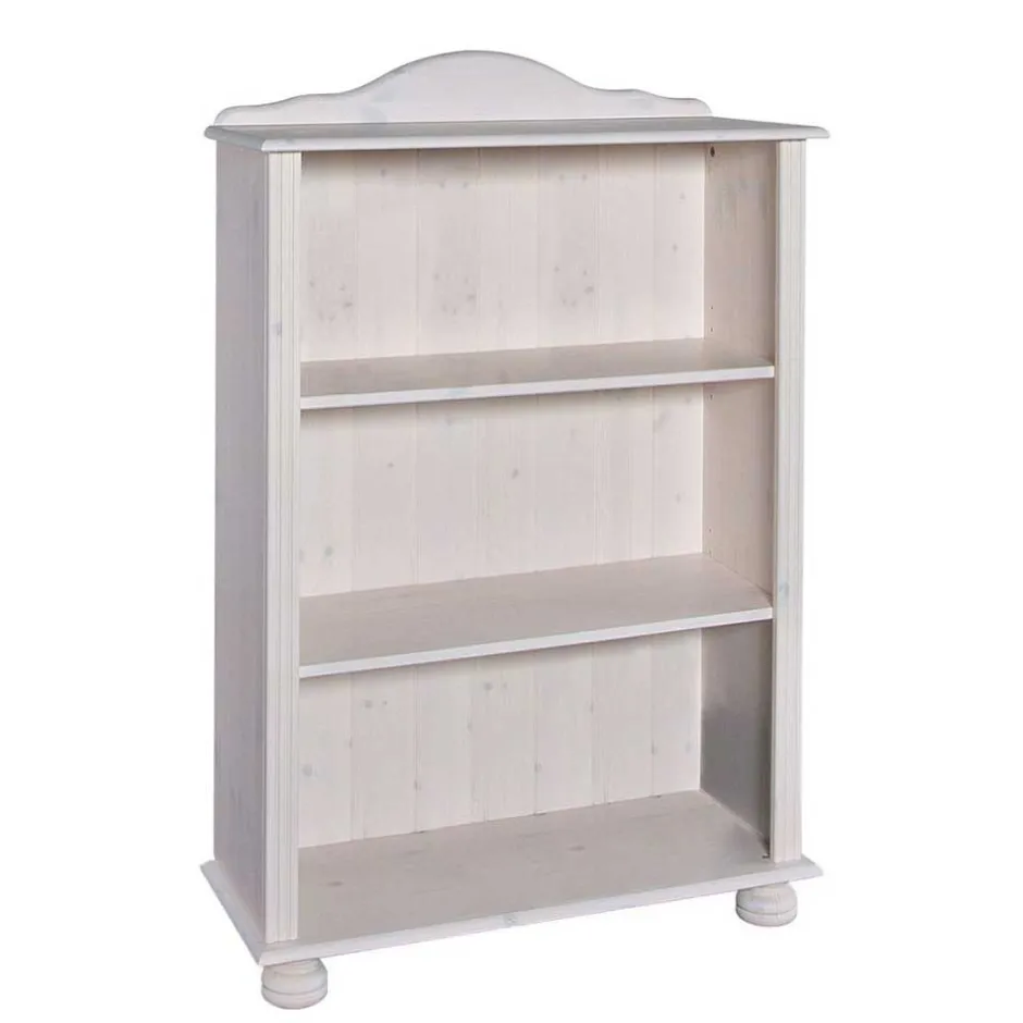 Wohnen 77x116x31 Holzregal im Country Chic aus Kiefer - Oncerta