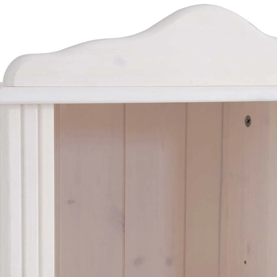 Wohnen 77x116x31 Holzregal im Country Chic aus Kiefer - Oncerta
