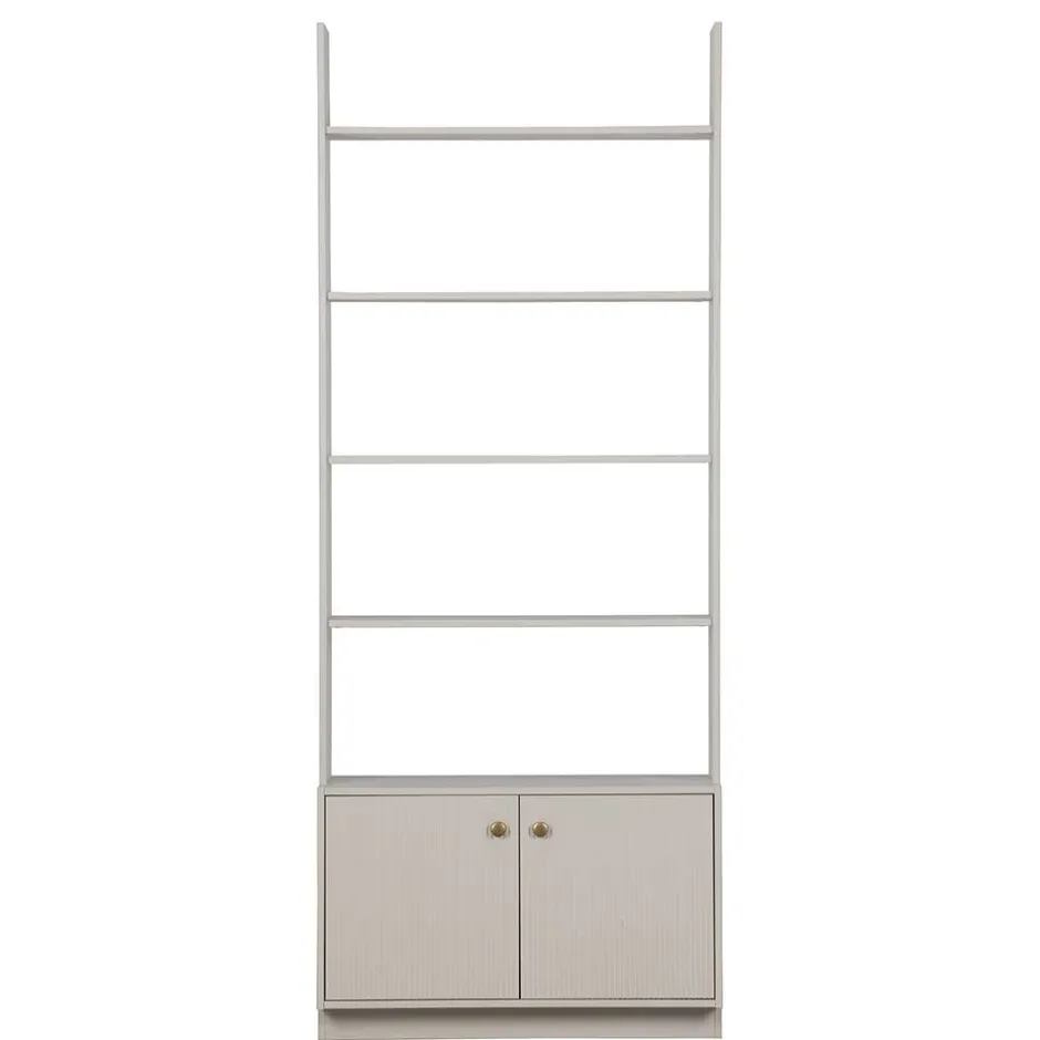 80x200x35 Holzregal in Grau im Skandi Design - Huvina^Wohnen