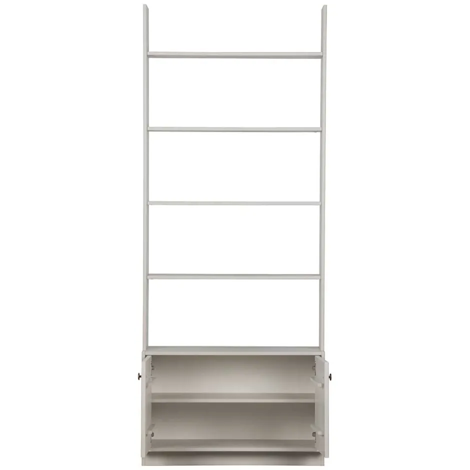 80x200x35 Holzregal in Grau im Skandi Design - Huvina^Wohnen