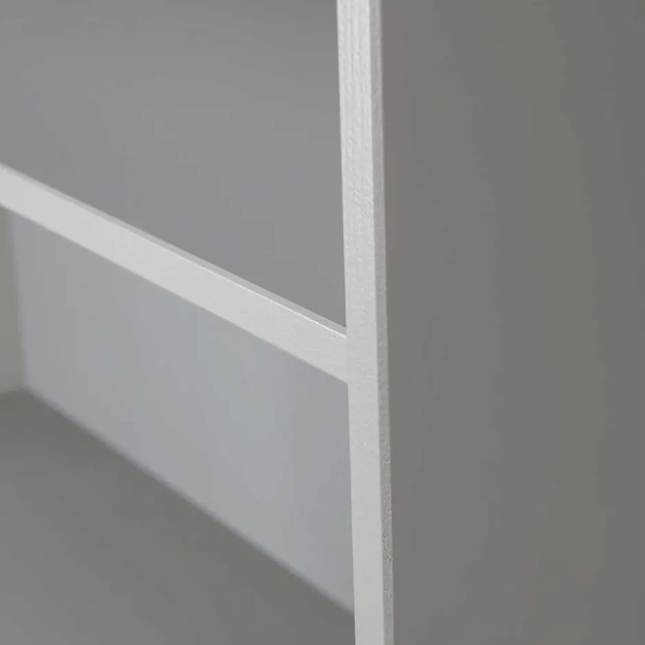 80x200x35 Holzregal in Grau im Skandi Design - Huvina^Wohnen