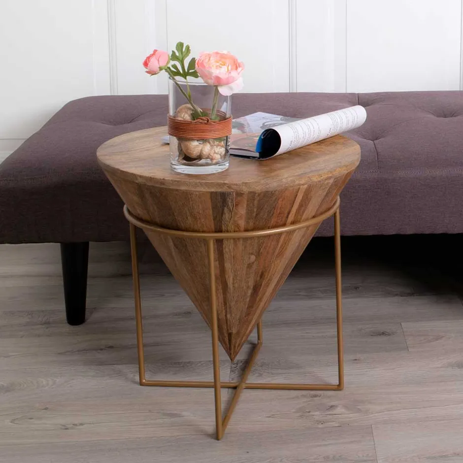 45x45x45 Holztisch im Kegel Konus Design - Scolari^Wohnen Discount