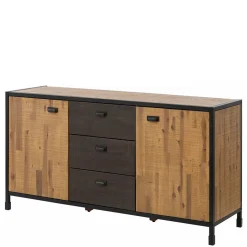 Wohnen 150x80x45 Industrial Kommode aus Holz & Metall - Nadeicra