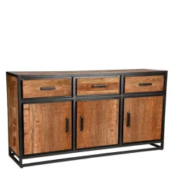 Wohnen 170x90x45 Industrial Sideboard mit Bügelgestell aus Metall - Piatrasun
