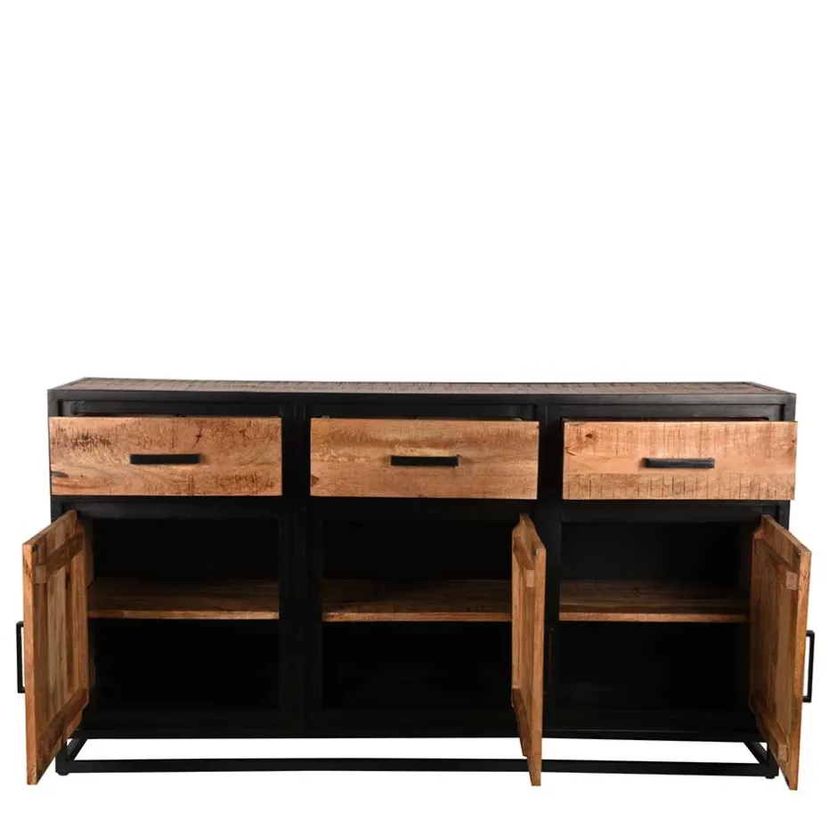 Wohnen 170x90x45 Industrial Sideboard mit Bügelgestell aus Metall - Piatrasun
