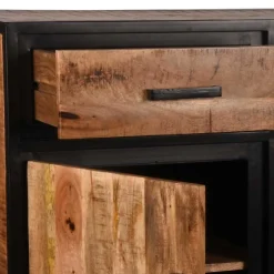 Wohnen 170x90x45 Industrial Sideboard mit Bügelgestell aus Metall - Piatrasun