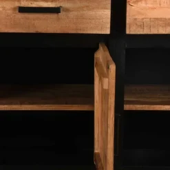 Wohnen 170x90x45 Industrial Sideboard mit Bügelgestell aus Metall - Piatrasun