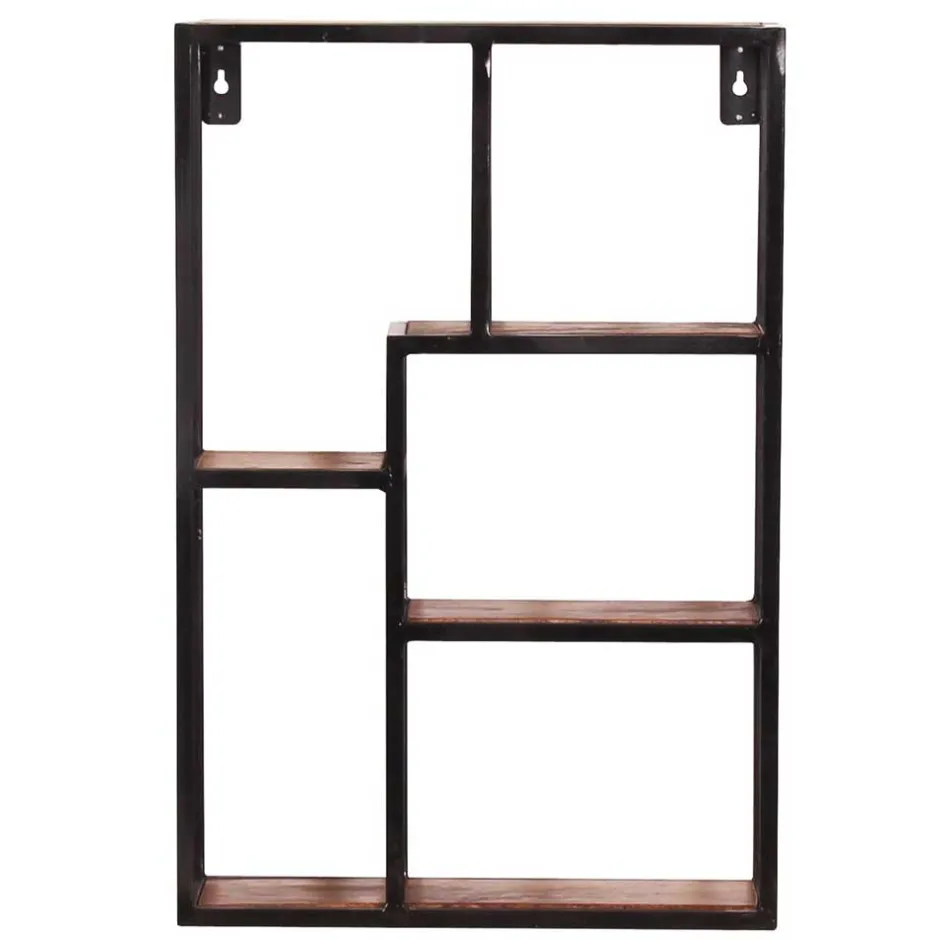 40x60x13 Industrial Wandregal mit 5 Fächern - Mendoza^Wohnen Outlet