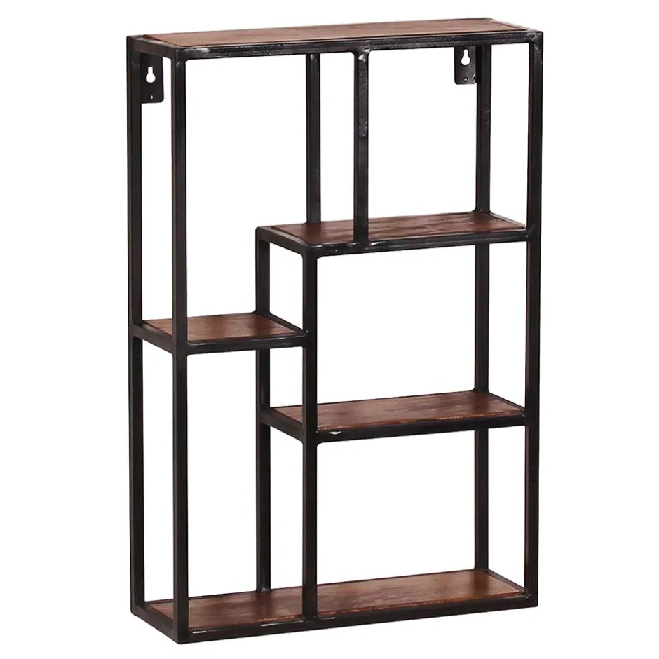 40x60x13 Industrial Wandregal mit 5 Fächern - Mendoza^Wohnen Outlet