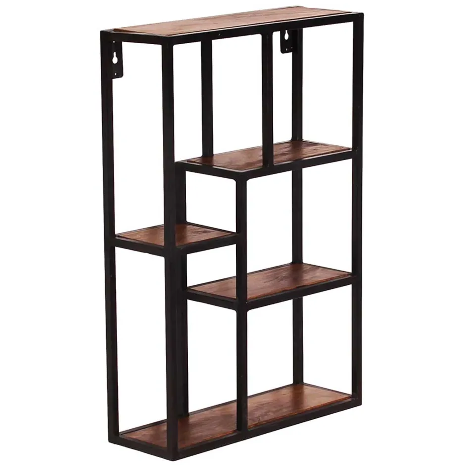 40x60x13 Industrial Wandregal mit 5 Fächern - Mendoza^Wohnen Outlet