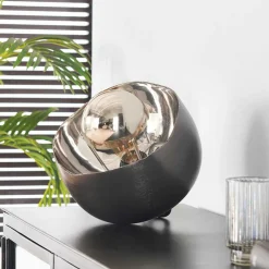 Wohnen 28x28x28 Industry Tischleuchte in Schwarz Nickel - Luzerno