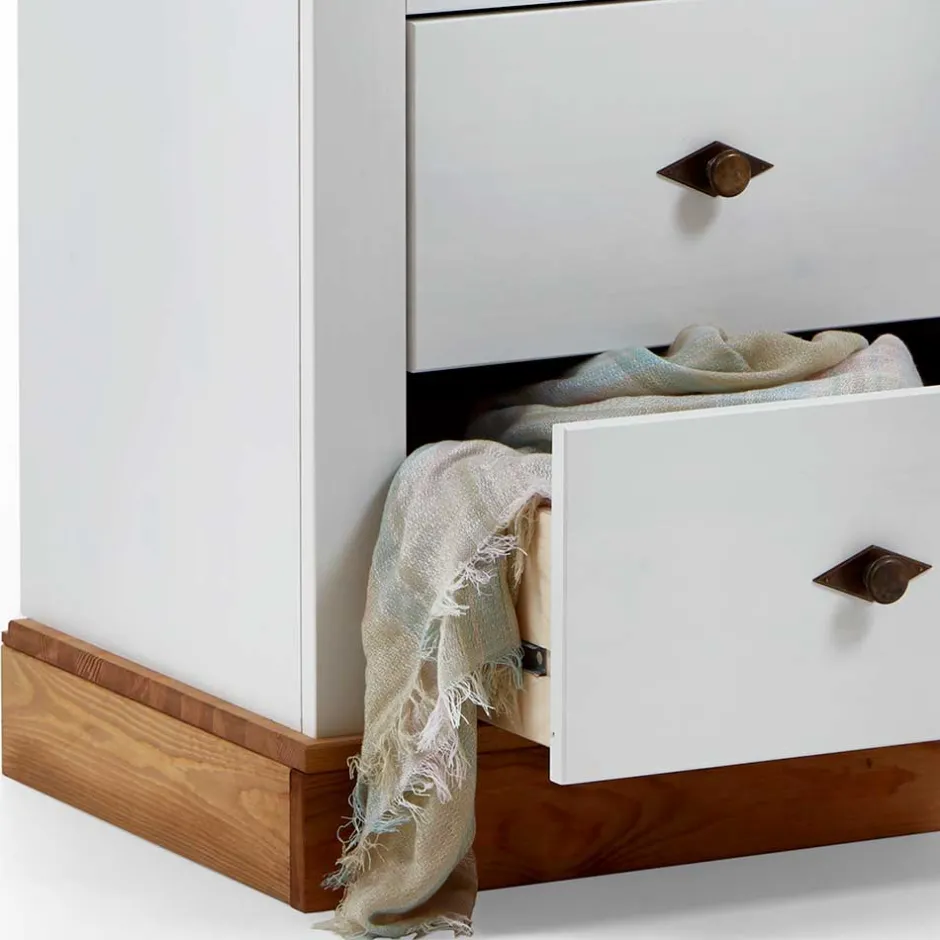 Kinder Wohnen 66x203x46 Kinderzimmerregal aus Kiefer teilmassiv - Sibiuta