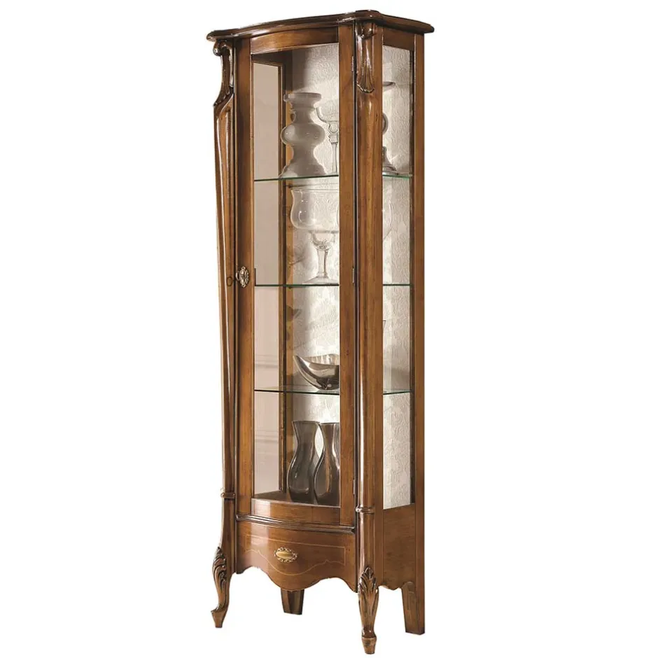 61x183x39 Klassische Vitrine im Italienischen Stil - Carlenna^Wohnen Outlet