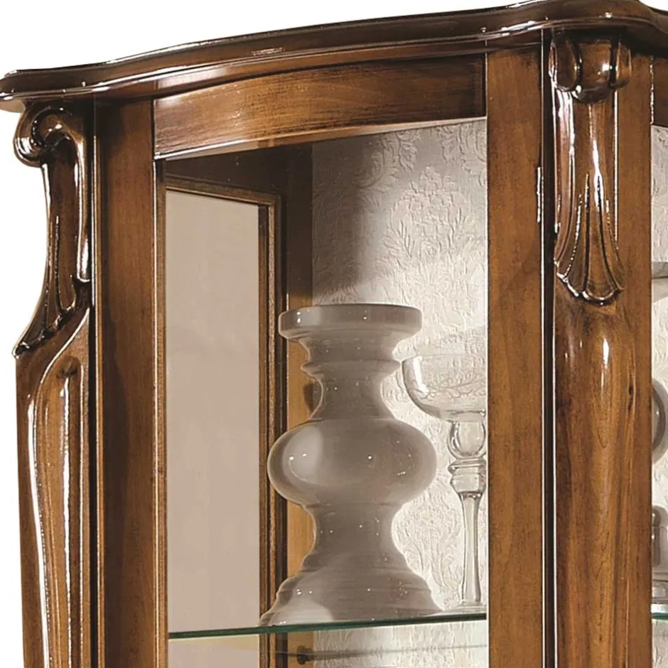 61x183x39 Klassische Vitrine im Italienischen Stil - Carlenna^Wohnen Outlet