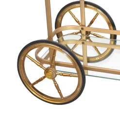 69x75x43 Klassischer Barwagen aus Glas & Metall - Zelda^Wohnen