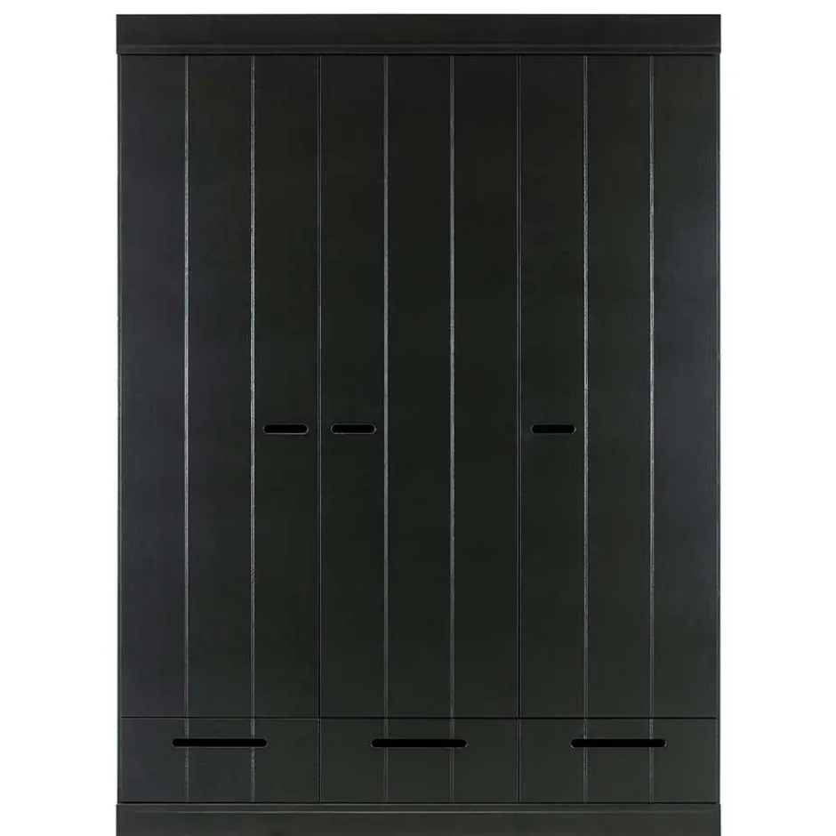 Wohnen 140x195x53 Kleiderschrank 3-türig & 3 Schubladen - Vindrus