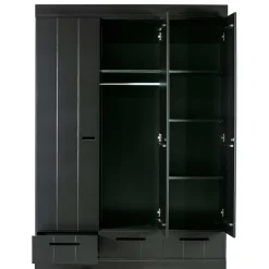 Wohnen 140x195x53 Kleiderschrank 3-türig & 3 Schubladen - Vindrus