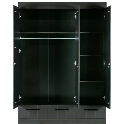 Wohnen 140x195x53 Kleiderschrank 3-türig & 3 Schubladen - Vindrus