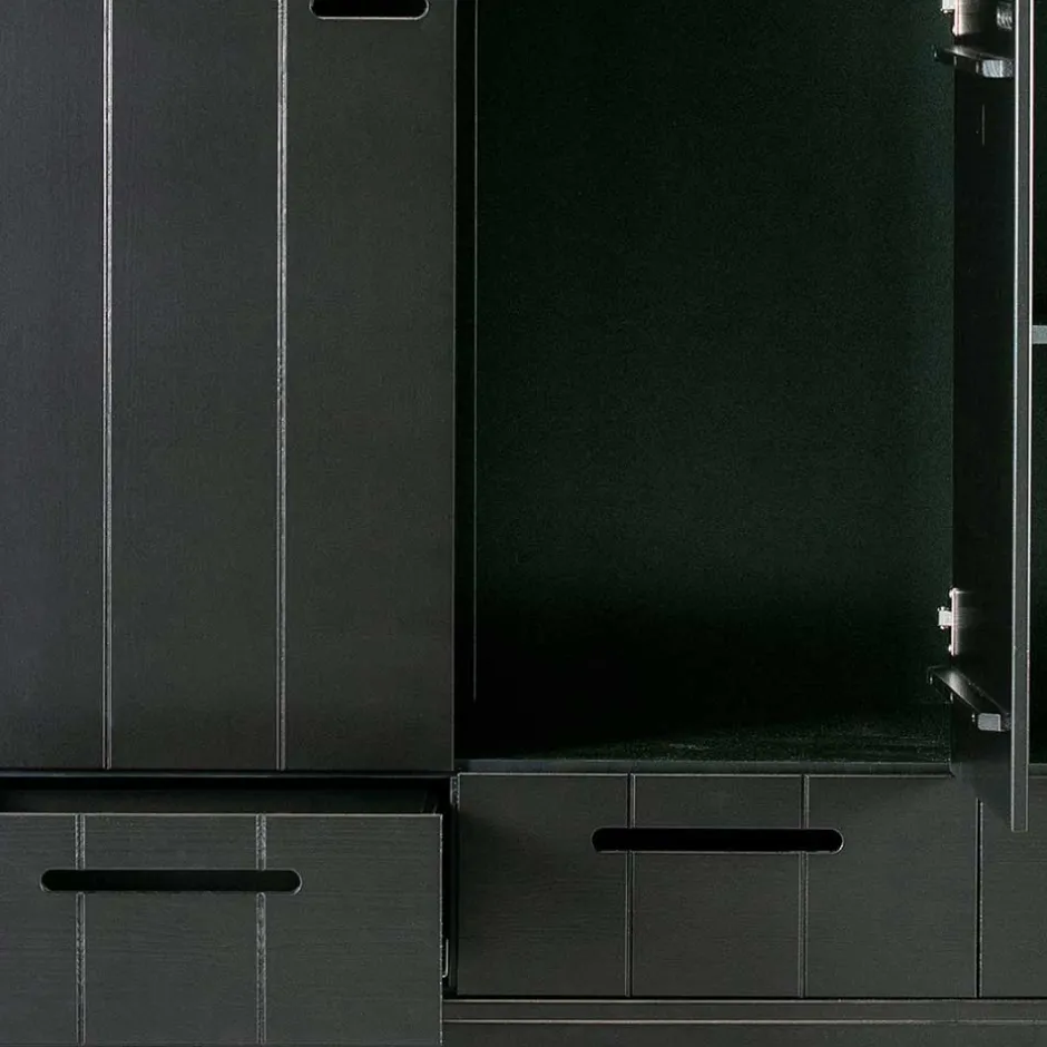 Wohnen 140x195x53 Kleiderschrank 3-türig & 3 Schubladen - Vindrus