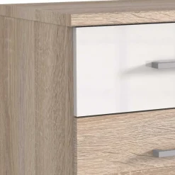 Wohnen 46x58x40 Kleine Kommode mit drei Schubladen - Fabricus