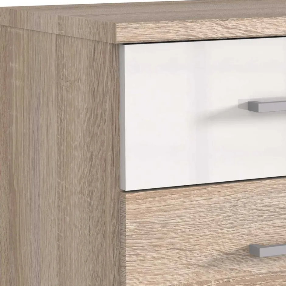 Wohnen 46x58x40 Kleine Kommode mit drei Schubladen - Fabricus