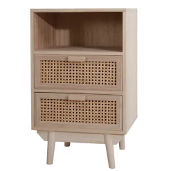 Wohnen 40x68x36 Kleine Kommode mit Fach & 2 Schubladen - Oncinasa