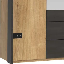 Wohnen 200x216x58 Kombi-Kleiderschrank mit Spiegeln - Bram