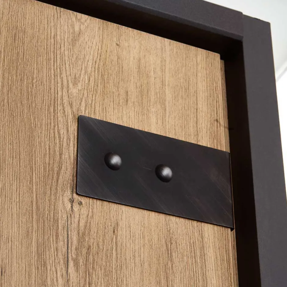 Wohnen 200x216x58 Kombi-Kleiderschrank mit Spiegeln - Bram