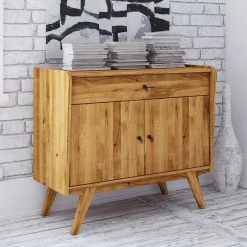100x90x50 Kombi-Kommode aus Wildeiche Holz - Hardus^Wohnen Discount