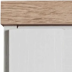 Wohnen 120x80x35 Kommode in Weiß mit Sonoma Eiche - Nudion I