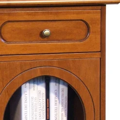 Wohnen 48x82x34 Kommode mit Glastür und Schublade - Kimms