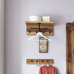 50x25x30 Kompakte Hängegarderobe aus Balkeneiche - Alsbetas^Wohnen Sale