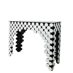 Wohnen 111x92x36 Konsolen Tisch aus Spiegelglas - Salva