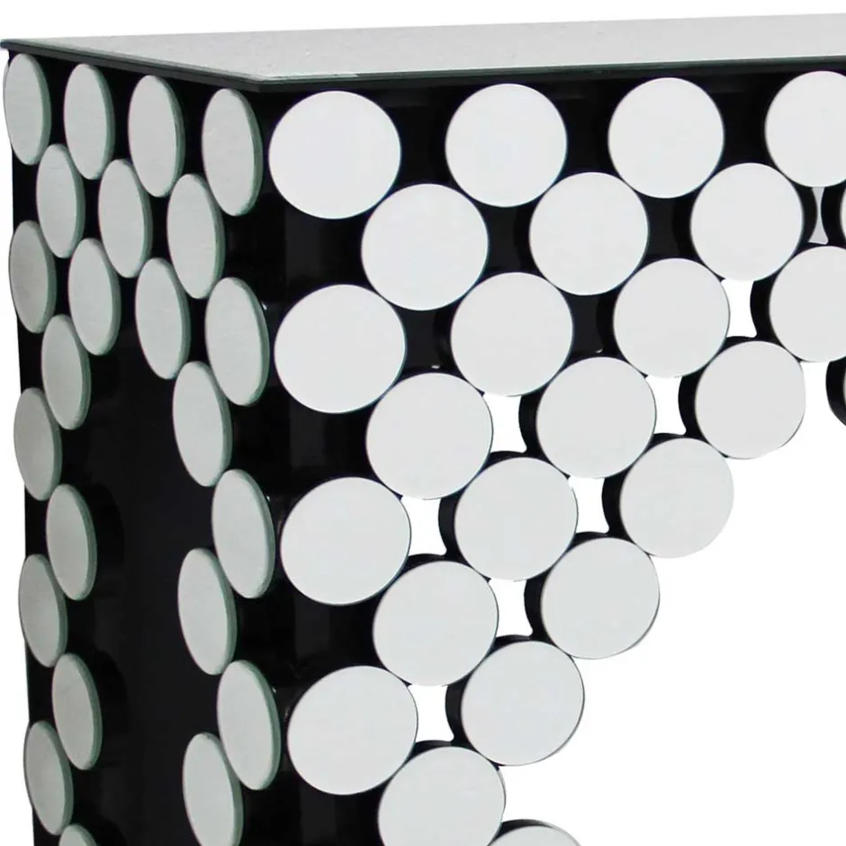 Wohnen 111x92x36 Konsolen Tisch aus Spiegelglas - Salva