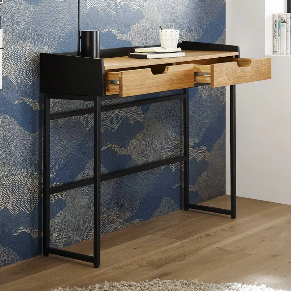 Wohnen 100x84x35 Konsolentisch Schreibtisch in Eiche - Sophiea