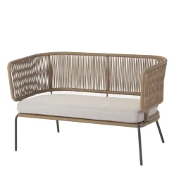 135x80x65 Kordelgeflecht Sofa mit Sitzpolster - Membres^Wohnen New